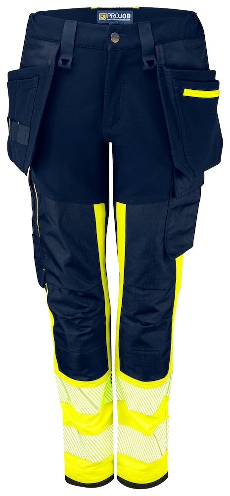 Pantalon de travail 6543 PANTALON STRETCH FEMME EN ISO 20471 CLASSE 1 Projob jaune citron