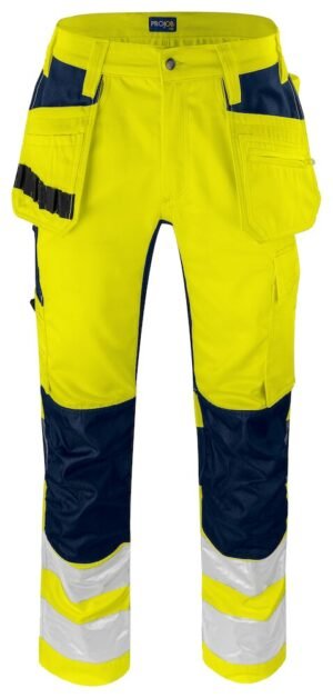 Pantalon 6570 PANTALON POLYCOTON STRETCH PRIO EN ISO 20471 CLASSE 2 Projob jaune citron