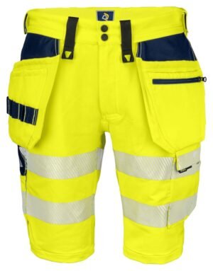 Short 6575 SHORT STRETCH EN ISO 20471 CLASSE 2/1 Projob jaune citron