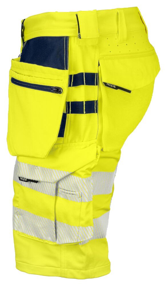 Short 6575 SHORT STRETCH EN ISO 20471 CLASSE 2/1 Projob jaune citron - vue 4