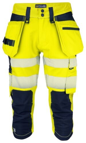 Pantalon 6577 PANTACOURT EN ISO 20471 CLASSE 2/1 Projob jaune citron