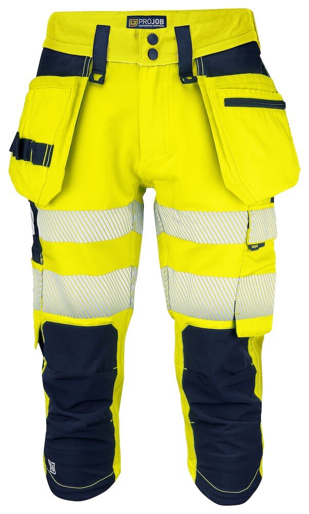 Pantalon 6577 PANTACOURT EN ISO 20471 CLASSE 2/1 Projob jaune citron