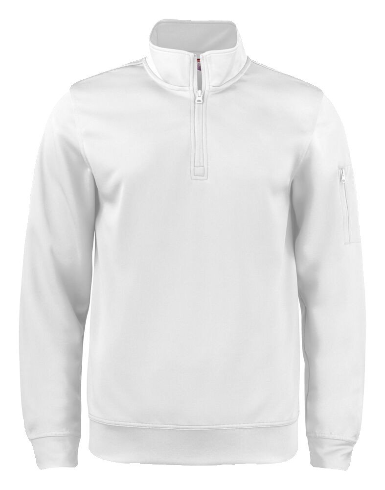 Sweatshirt Basic Active Half Zip Clique blanc