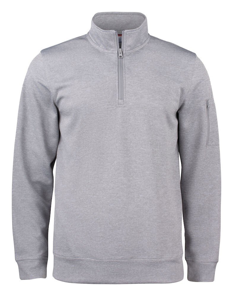 Sweatshirt Basic Active Half Zip Clique gris mélange