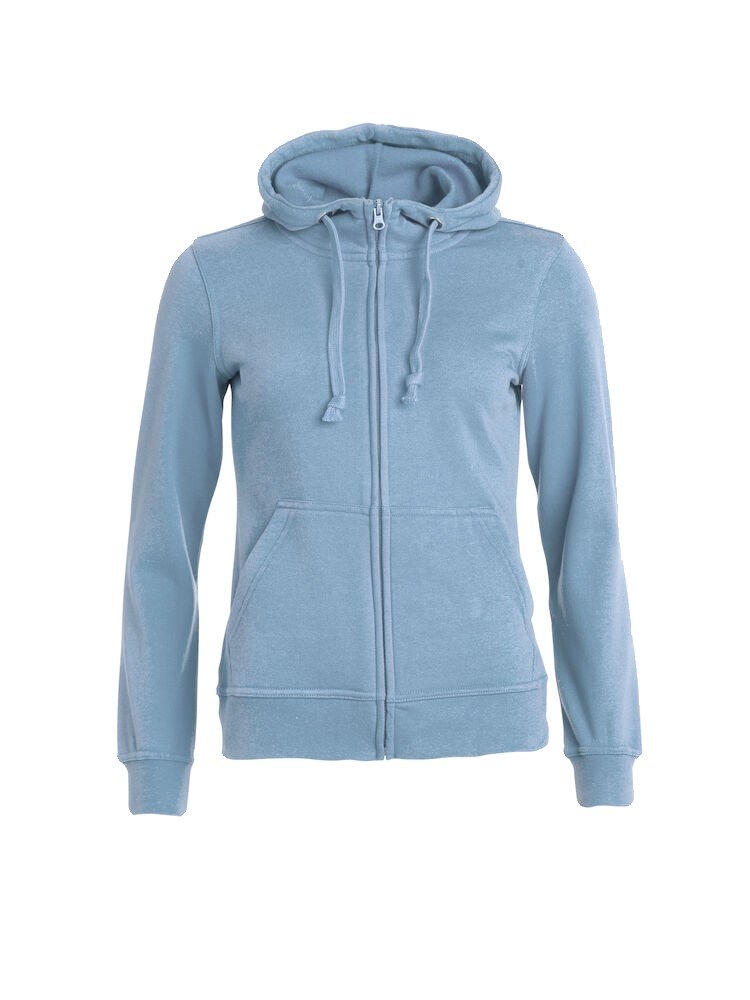 Sweatshirt Basic Hoody Full Zip Women Clique bleu clair