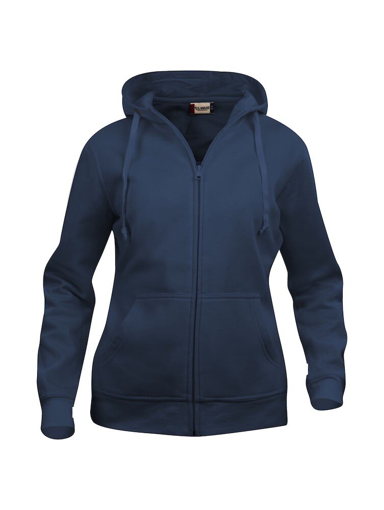 Sweatshirt Basic Hoody Full Zip Women Clique bleu foncé