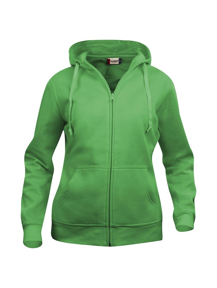 Sweatshirt Basic Hoody Full Zip Women Clique vert pomme