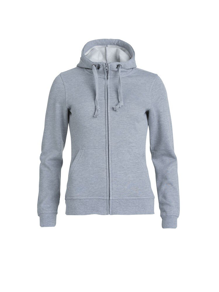 Sweatshirt Basic Hoody Full Zip Women Clique gris mélange