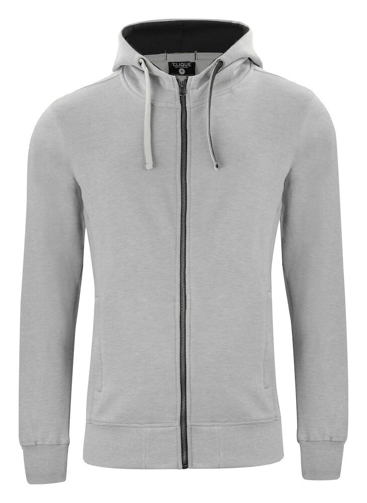 Sweatshirt Classic Hoody Full Zip Clique gris mélange