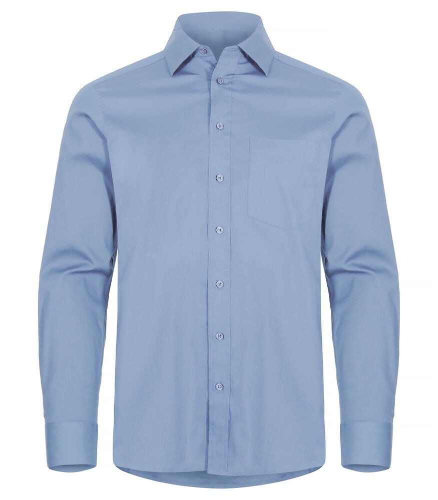 Chemise Stretch Shirt L/S Clique bleu clair