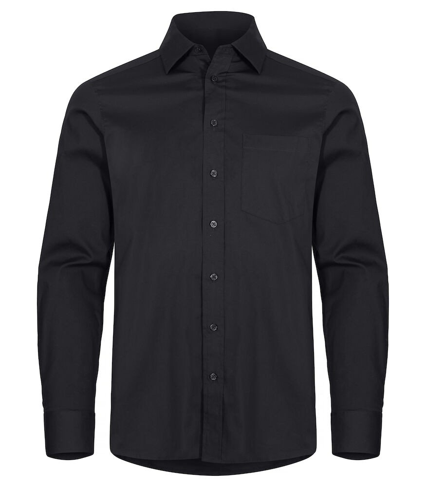 Chemise Stretch Shirt L/S Clique noir