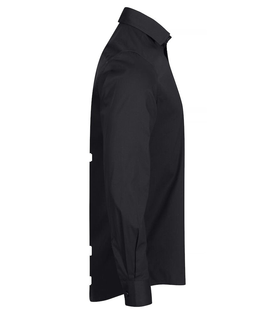 Chemise Stretch Shirt L/S Clique noir - vue 2