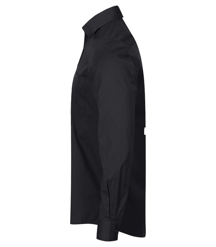 Chemise Stretch Shirt L/S Clique noir - vue 3