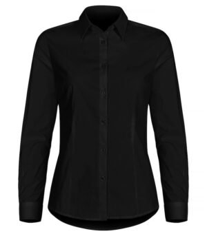 Chemise Stretch Shirt L/S Women Clique noir