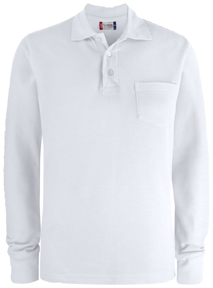 Polo Basic Polo Pocket L/S Clique blanc