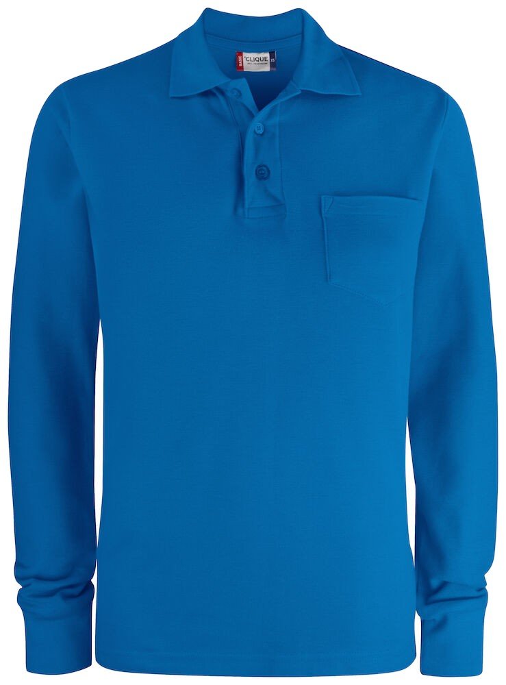 Polo Basic Polo Pocket L/S Clique bleu royal