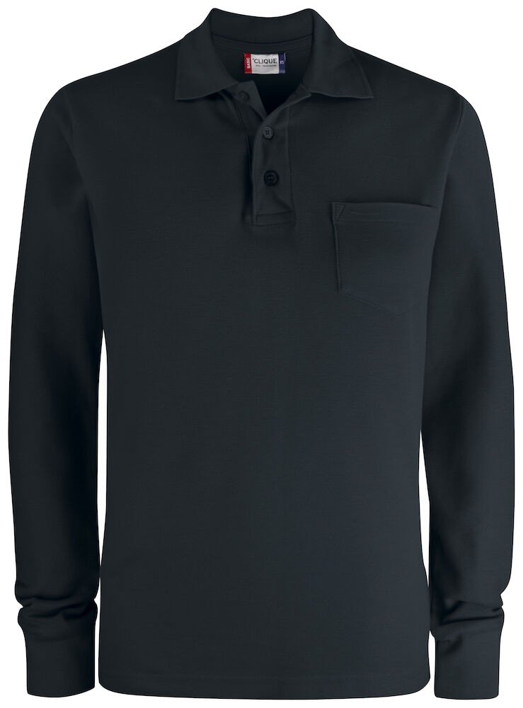 Polo Basic Polo Pocket L/S Clique noir