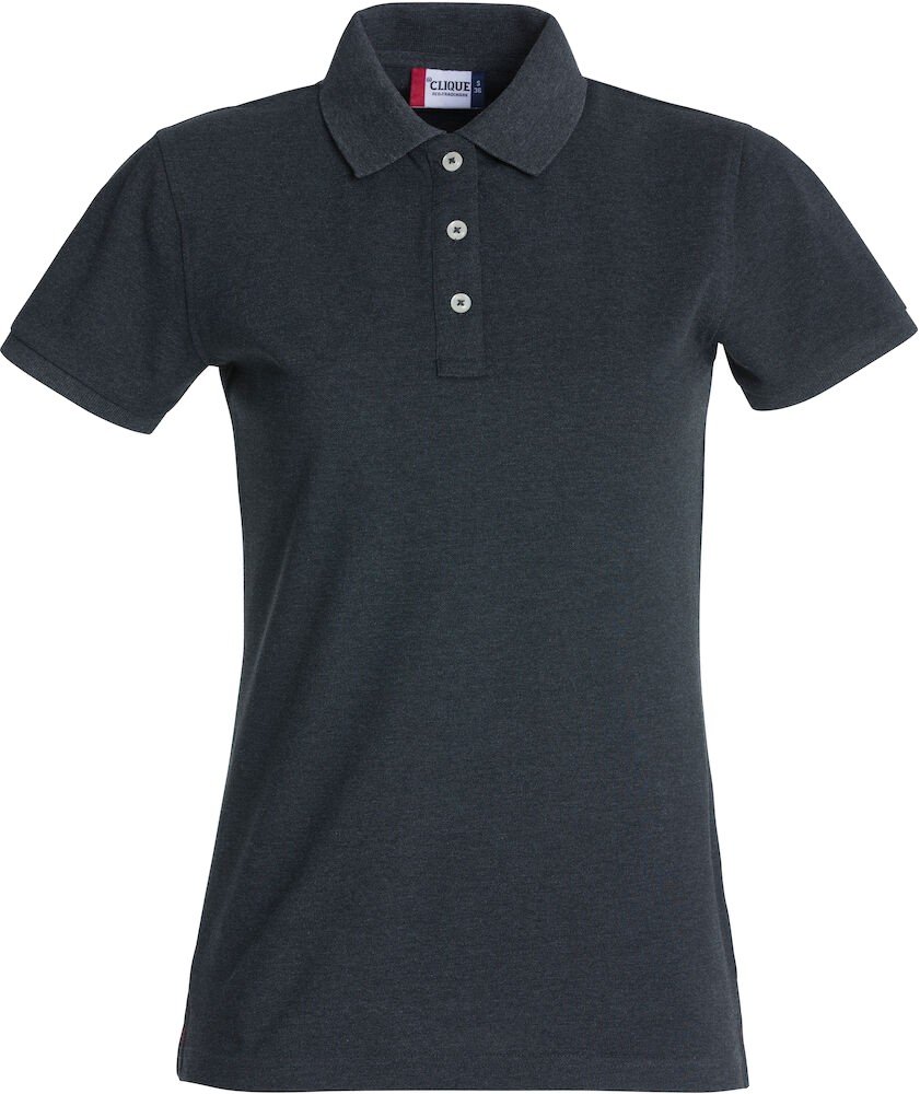 Polo Stretch Premium Polo Women Clique gris anthracite mélange