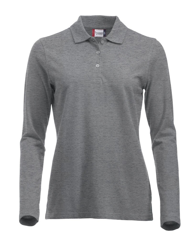 Polo Classic Marion L/S Clique gris mélange
