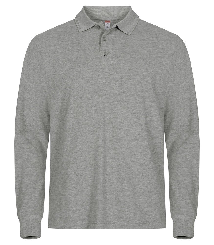 Polo Manhattan L/S Clique gris mélange
