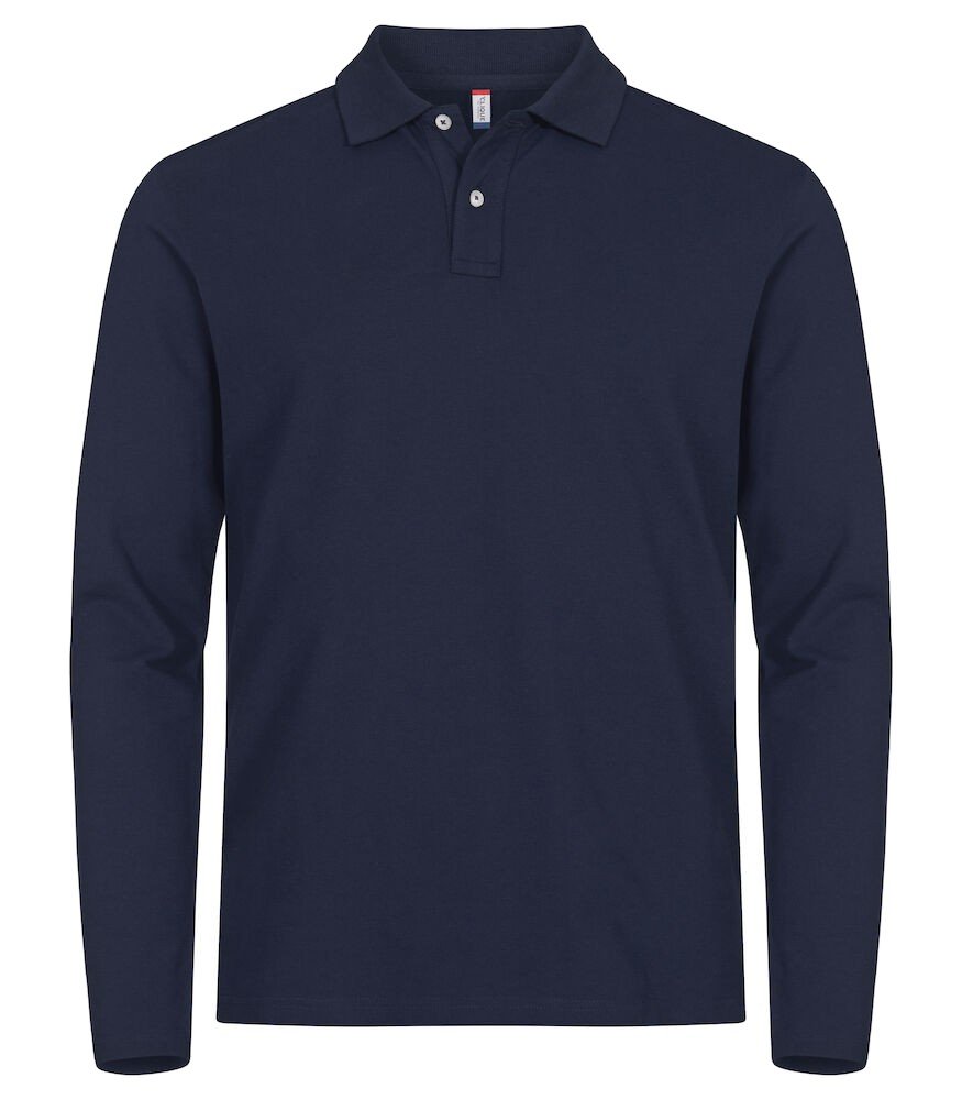 Polo Stretch Premium Polo L/S Clique bleu foncé