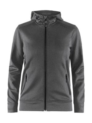 Sweatshirt Noble Full Zip Hood W Craft darkgrey melange