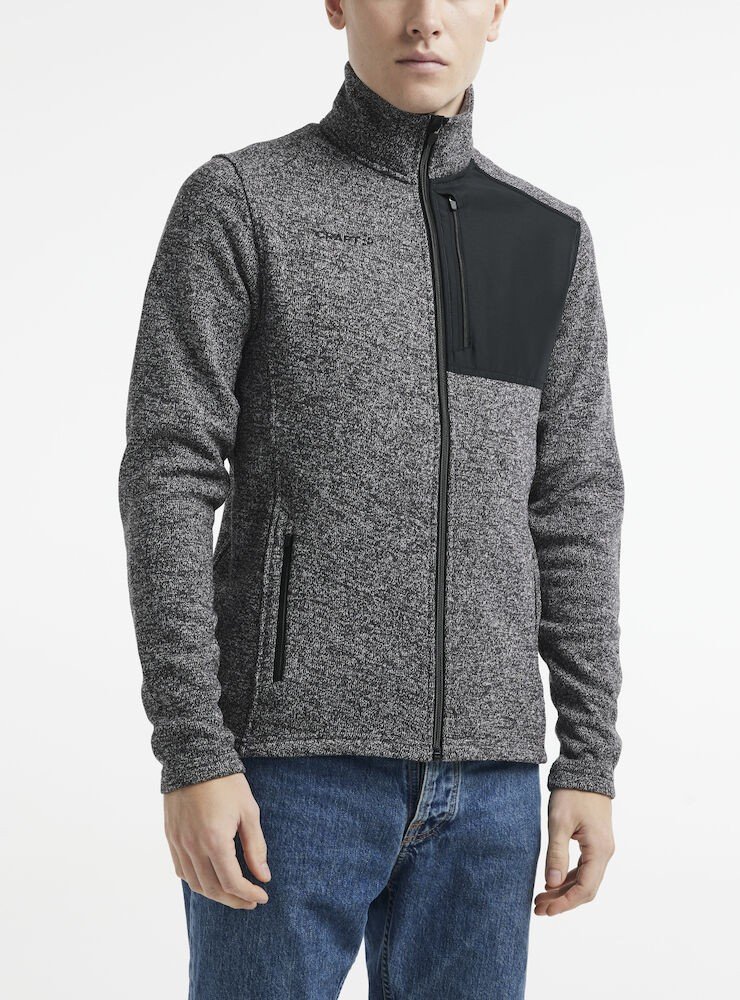 Veste de polaire ADV Explore Heavy Fleece Jacket M Craft noir mélange - vue 2