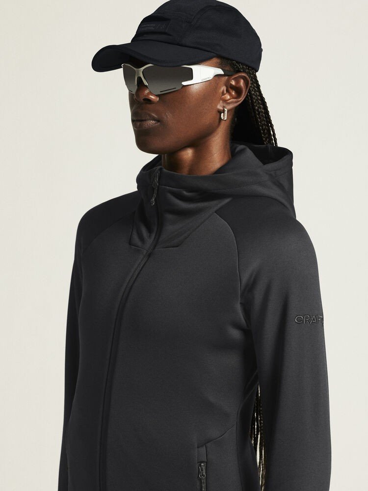 Veste de polaire ADV Explore Power Fleece Hood Jkt W Craft noir - vue 3