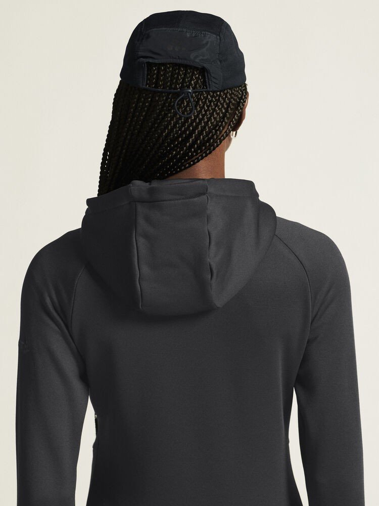 Veste de polaire ADV Explore Power Fleece Hood Jkt W Craft noir - vue 5