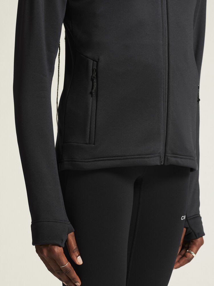Veste de polaire ADV Explore Power Fleece Hood Jkt W Craft noir - vue 6