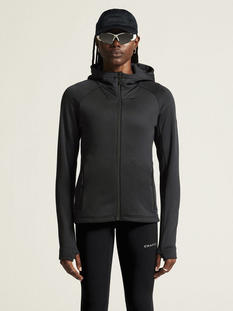 Veste de polaire ADV Explore Power Fleece Hood Jkt W Craft noir - vue 8