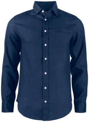 Chemise Summerland Linen Shirt men Cutter & Buck bleu foncé