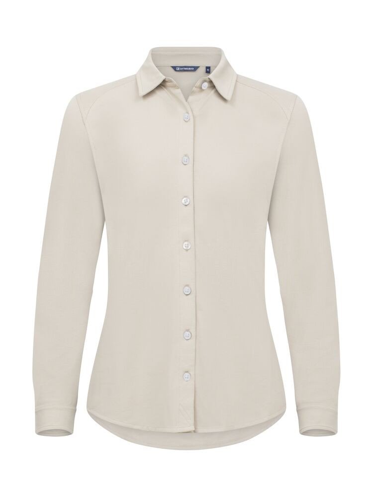Chemise Advantage Shirt ladies Cutter & Buck beige