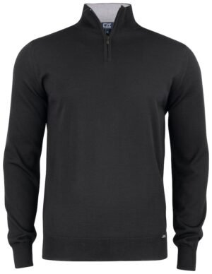 Pull Everett HZ Sweater men Cutter & Buck noir