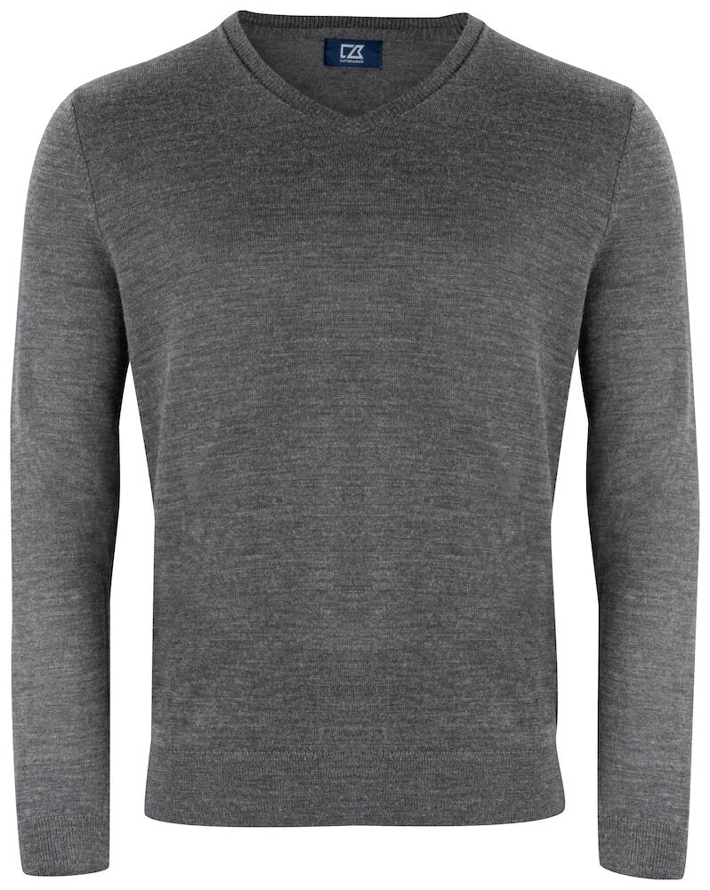 Pull Vernon V Neck men Cutter & Buck gris anthracite mélange