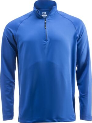 Sweatshirt Coos Bay Half Zip men Cutter & Buck bleu royal