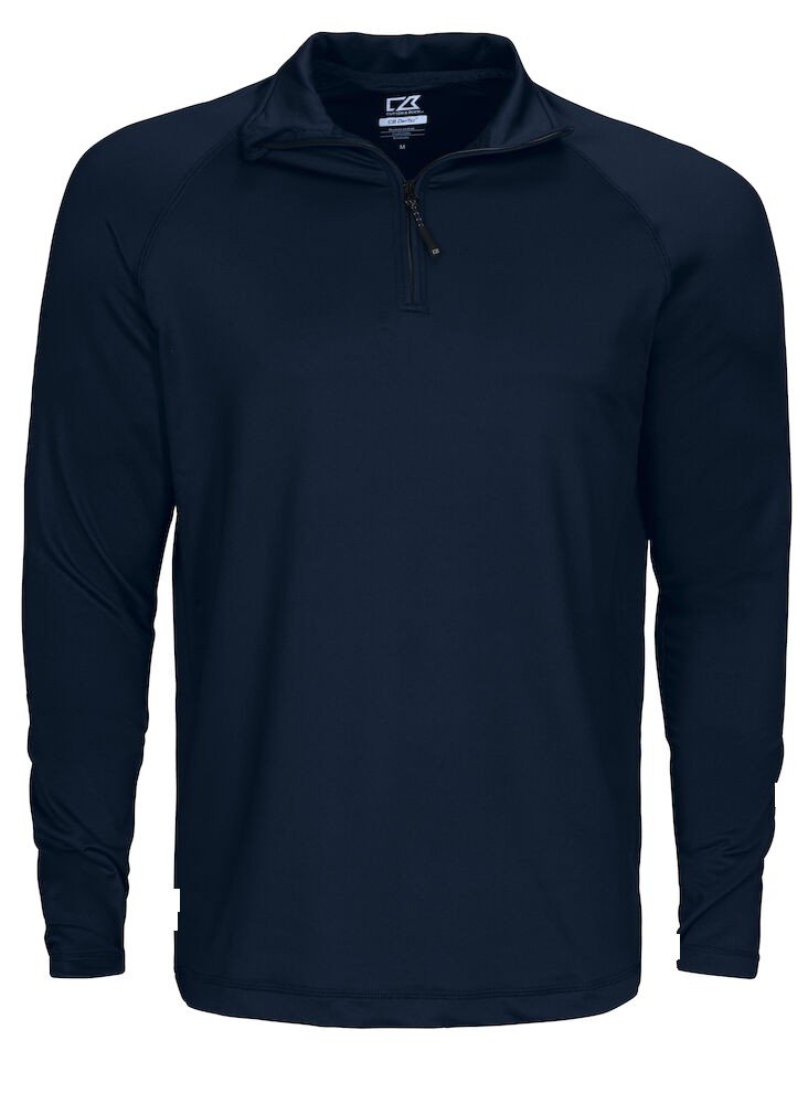Sweatshirt Coos Bay Half Zip men Cutter & Buck bleu foncé
