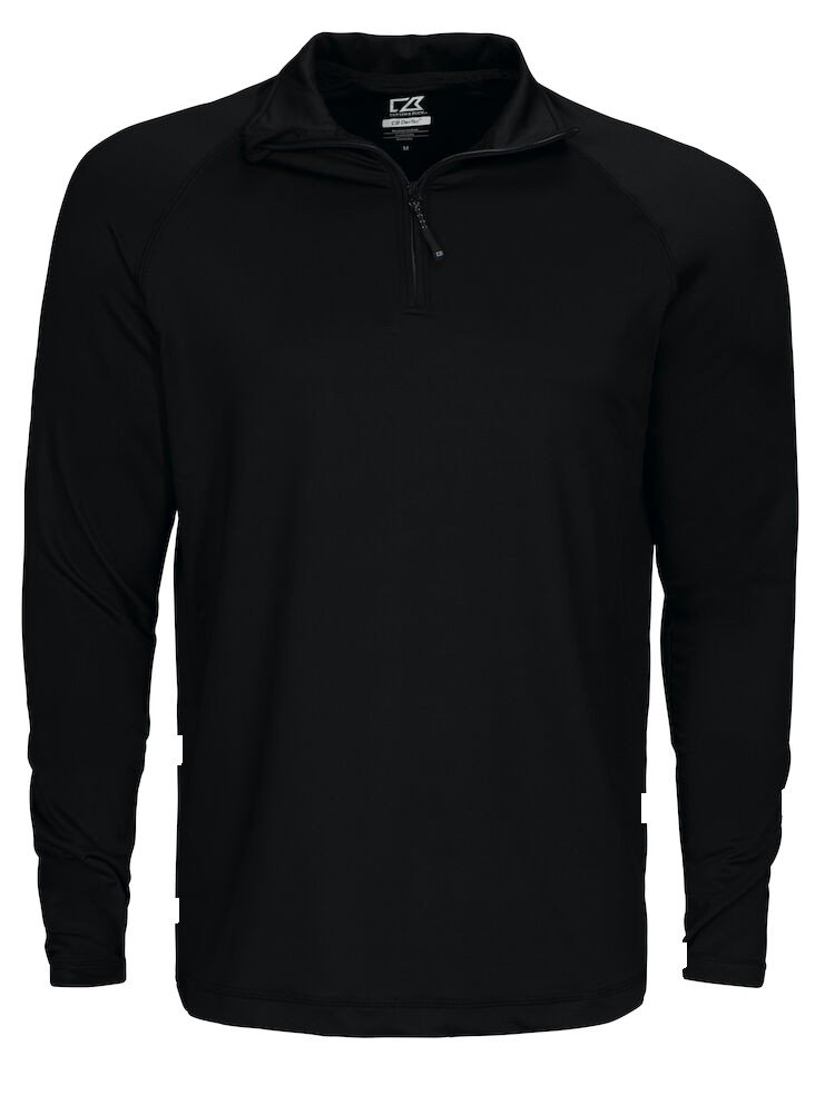 Sweatshirt Coos Bay Half Zip men Cutter & Buck noir