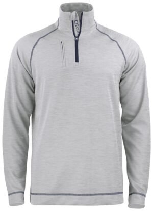 Sweatshirt Chambers Half Zip men Cutter & Buck gris mélange