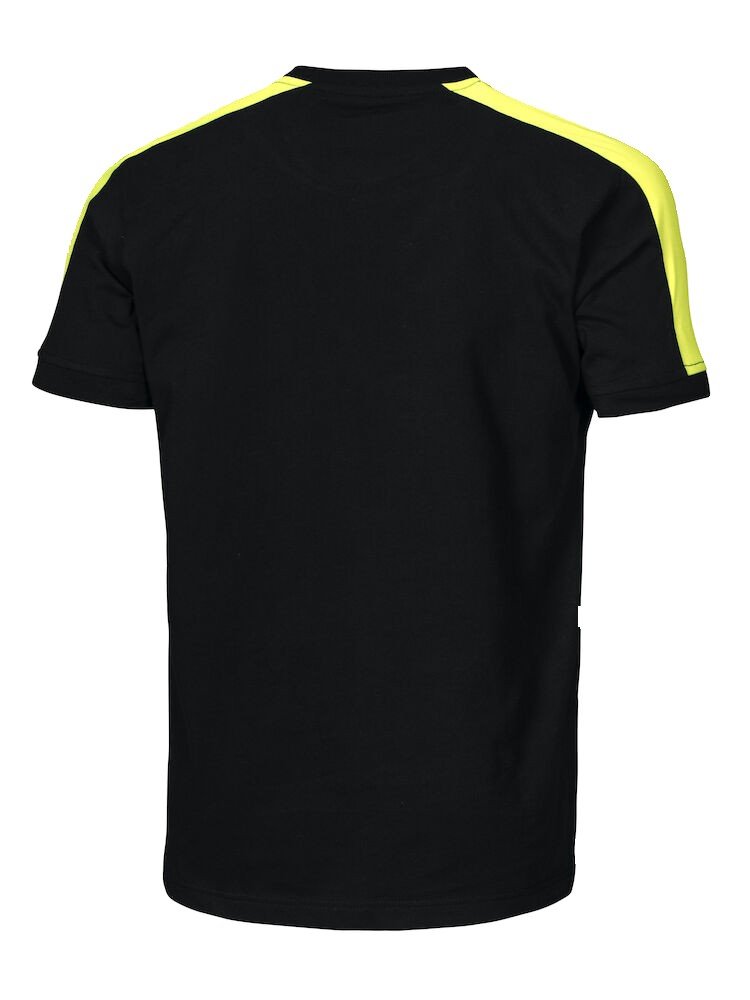 T-shirt 2019 T-SHIRT BANDES FLUO Projob noir - vue 4