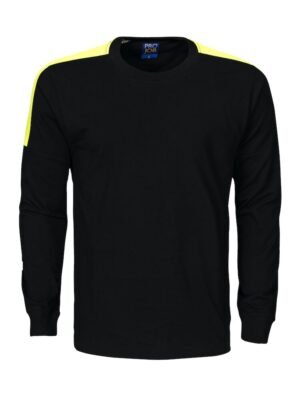 T-shirt 2020 T-SHIRT MANCHES LONGUES BANDES FLUO Projob noir