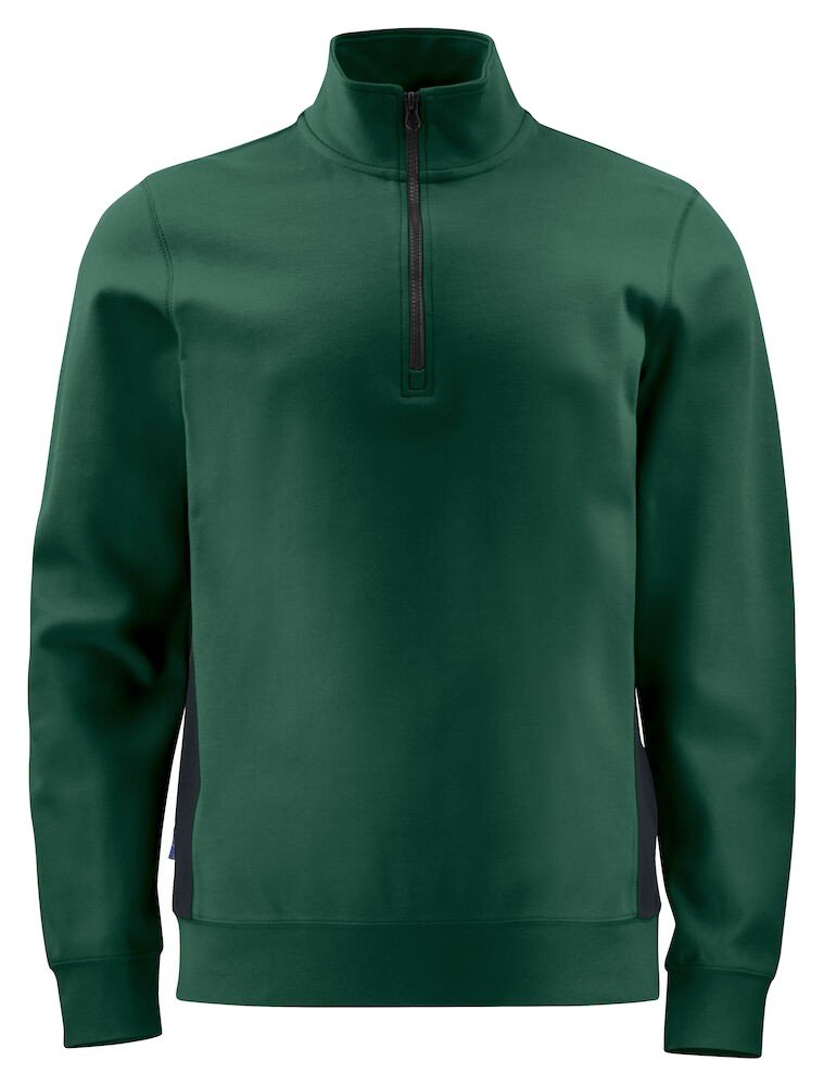 Sweatshirt 2128 SWEATSHIRT PRIO BICOLORE COL ZIP Projob vert sapin