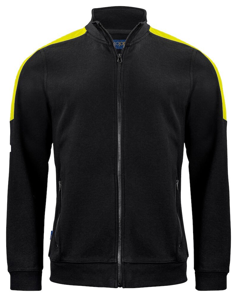 Sweatshirt 2129 SWEATSHIRT PRIO BICOLORE FULL ZIP Projob noir/jaune