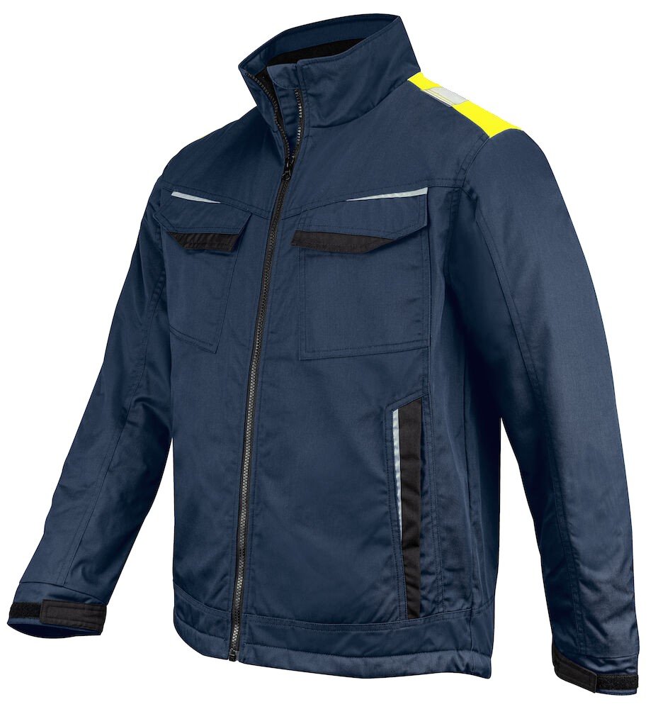 Manteaux 5428 PADDED SERVICE JACKET Projob marine/jaune - vue 2