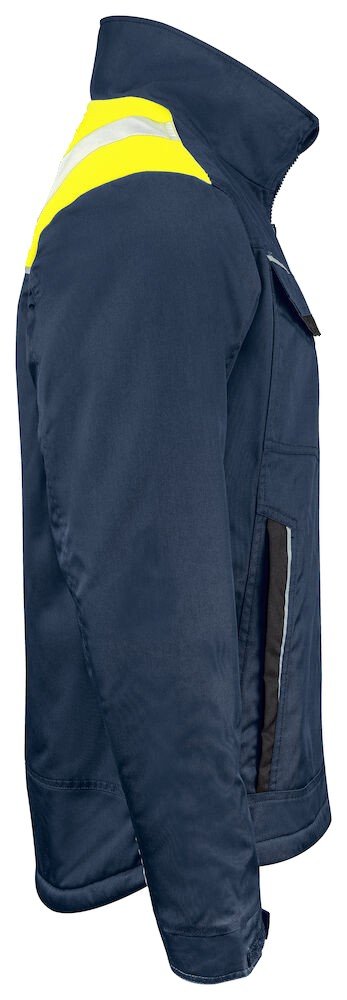 Manteaux 5428 PADDED SERVICE JACKET Projob marine/jaune - vue 3