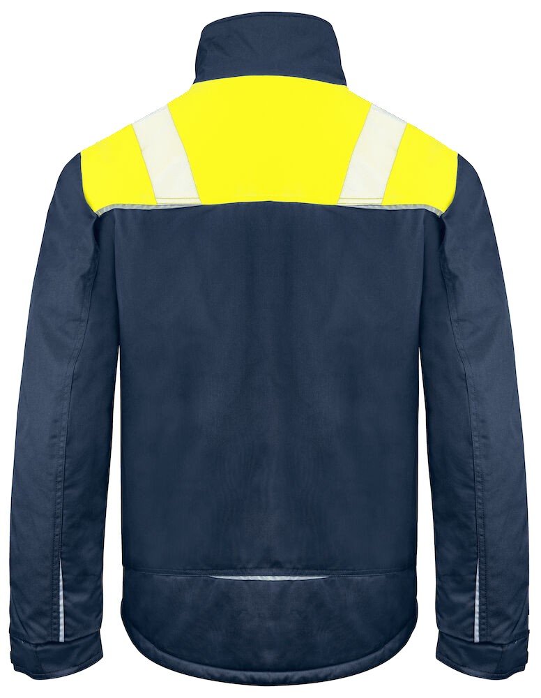 Manteaux 5428 PADDED SERVICE JACKET Projob marine/jaune - vue 5