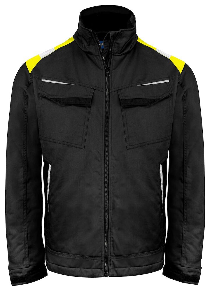Manteaux 5428 PADDED SERVICE JACKET Projob noir/jaune