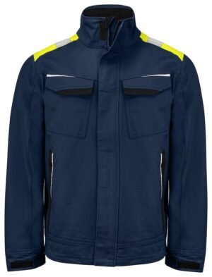 Manteaux 5437 BLOUSON PRIO COTON + FLUO Projob marine/jaune