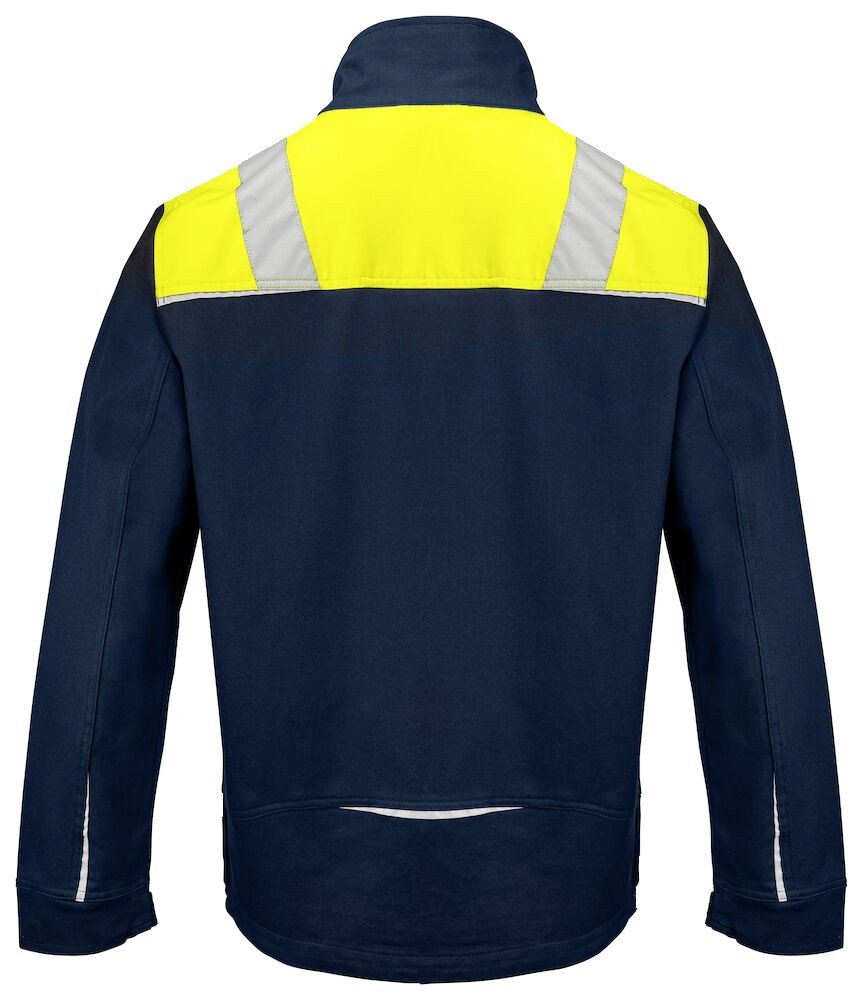 Manteaux 5437 BLOUSON PRIO COTON + FLUO Projob marine/jaune - vue 5