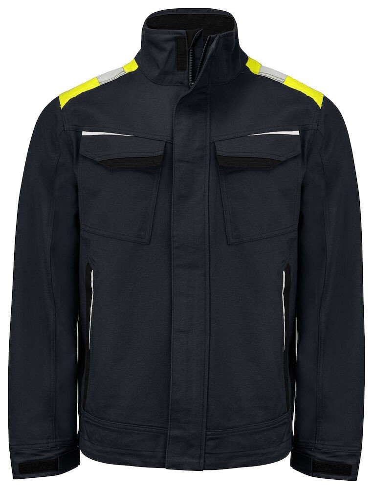 Manteaux 5437 BLOUSON PRIO COTON + FLUO Projob noir/jaune